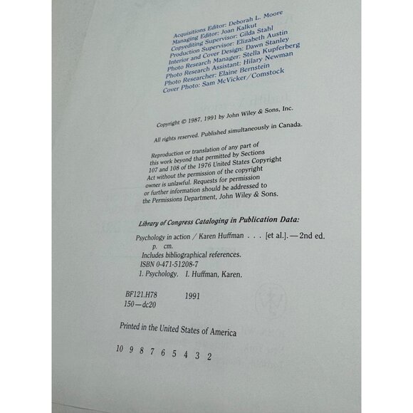 Psychology in action 2nd edition by Huffman hardcover text book John Wiley READ - Picture 4 of 7